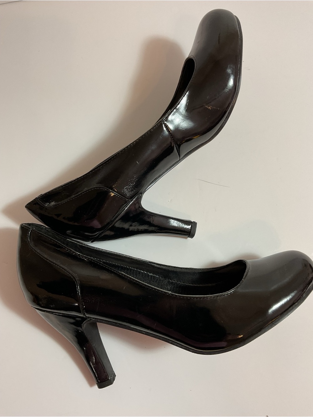 Hot Cakes Black Patent Heels 3.25" NWB Classic Dress Pumps
